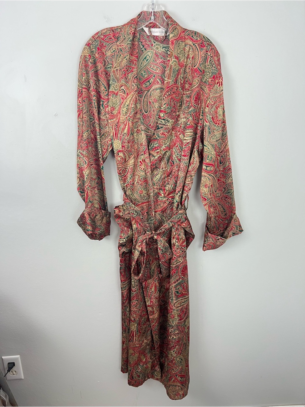 Vintage Victoria’s Secret Satin Paisley Wrap Long Robe